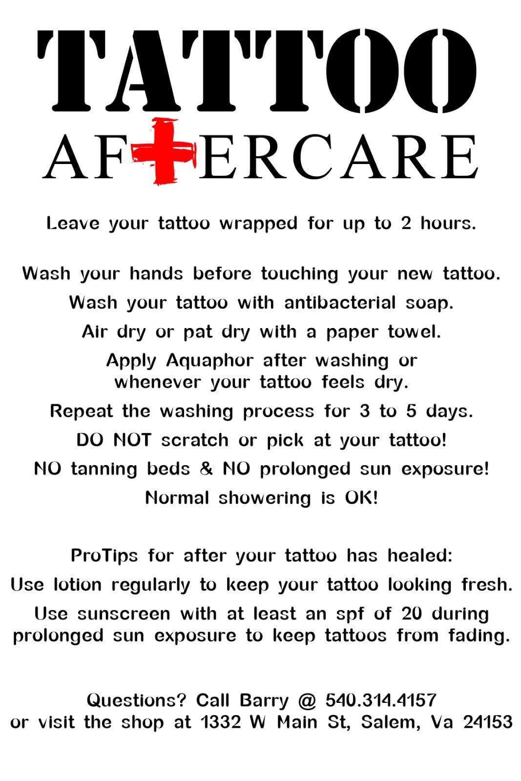 Hip Tattoo Aftercare